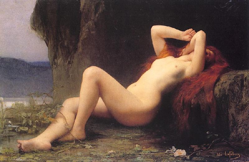 Lefebvre, Jules Joseph Mary Magdalen in the Grotto Germany oil painting art
